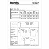 Burda 9322 - Top with variation of the sleeves