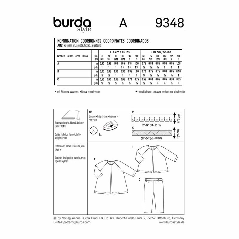 Burda 9348 - preschool girl