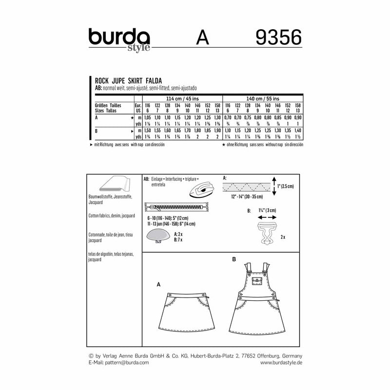 Burda 9356 - Skirt