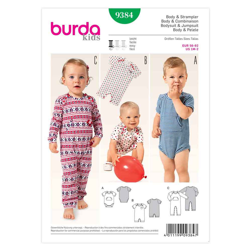 Burda 9384 - children's jumpsuit