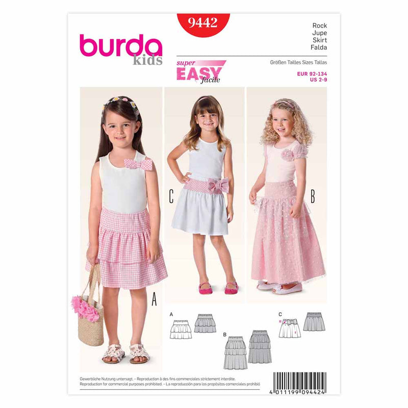 Burda 9442 - Kids' skirt