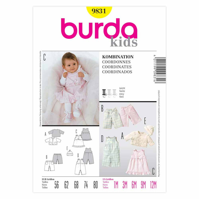 Burda 9831 - Coordonnées pour enfant