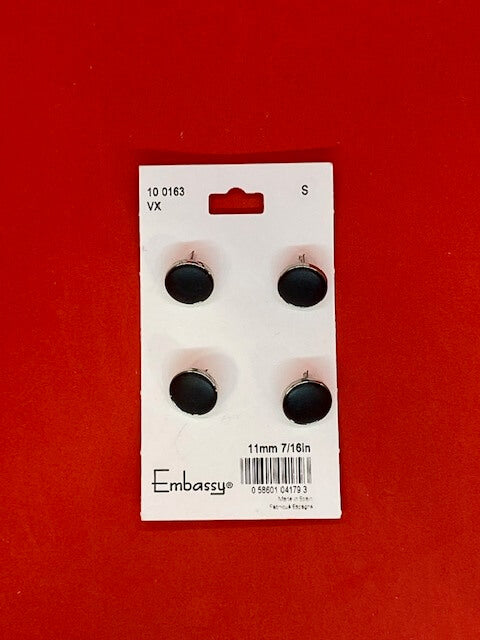 Matte black buttons - 11mm