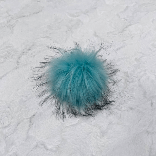 Turquoise snap pompom