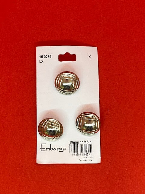 Silver buttons - 18mm