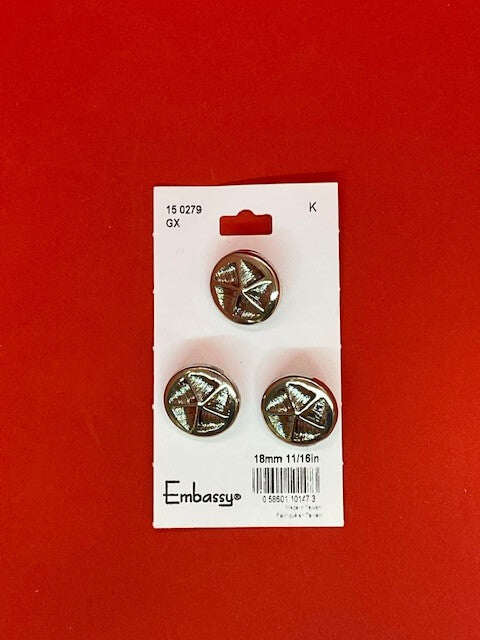 Boutons argents - 18mm