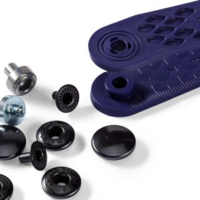 10 Boutons pression anorak charcoal - 15mm