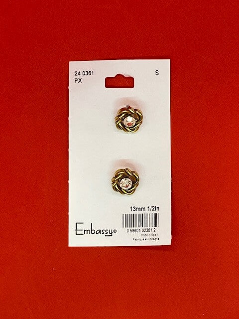Gold buttons - 13mm