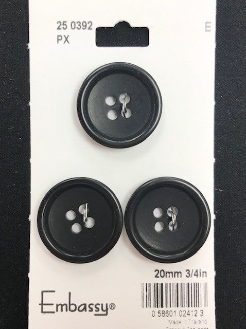 Boutons 20mm 3/4 po