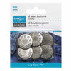 Brushed silver jeans buttons