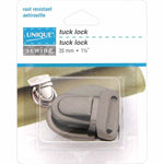 Fermoir pivotant gris acier (Tuck lock)- 35mm