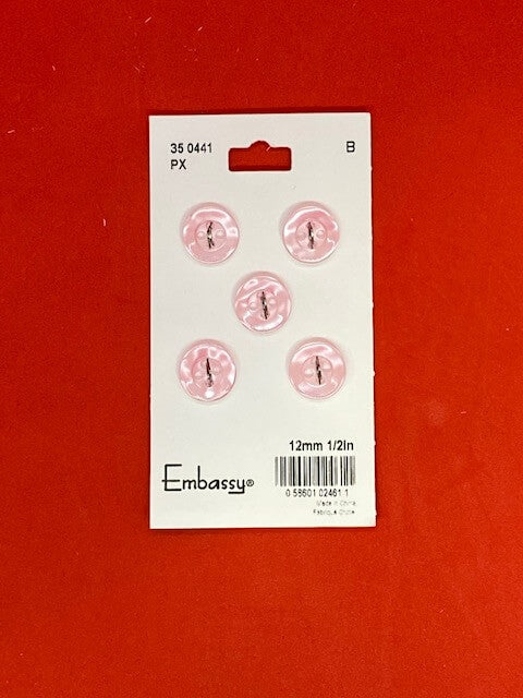 Pink buttons - 12mm