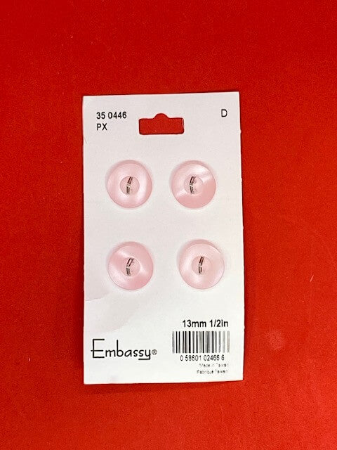 Baby pink buttons - 13mm