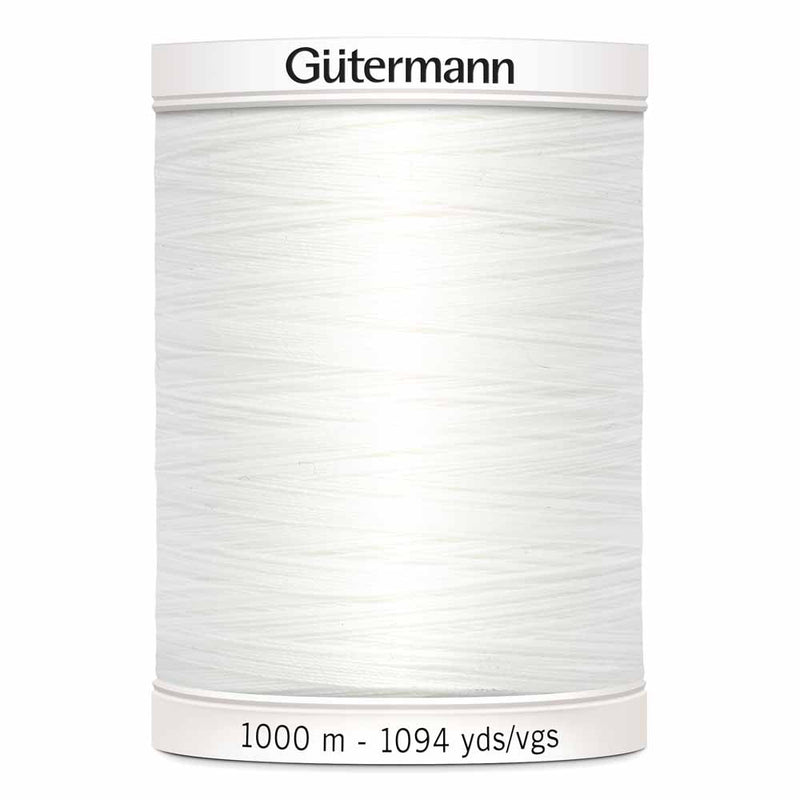 Fil gutermann 1000m 020 - blanc