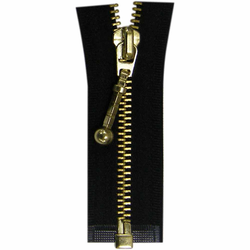 Black Zipper for Sportwears 45cm -18in