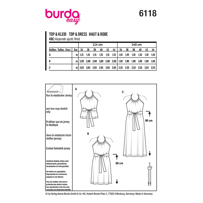 Burda 6118 - Top and dress