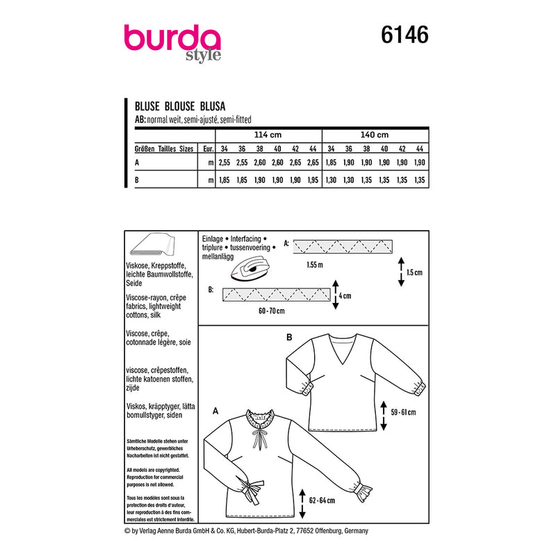 Burda 6146 - Blouse