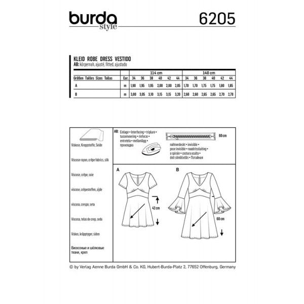 Burda 6205 - robe