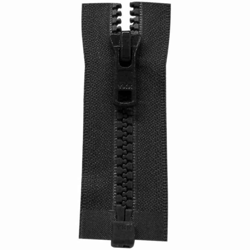 Zipper for sportswear black 65cm
