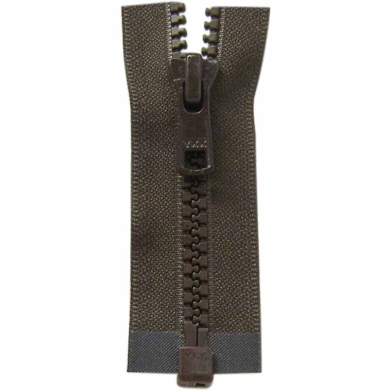 September brown zipper for sportswear 75cm 30in