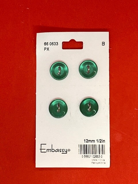 Green buttons - 12mm