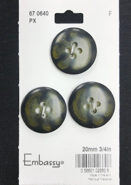 Boutons 20mm 3/4 po