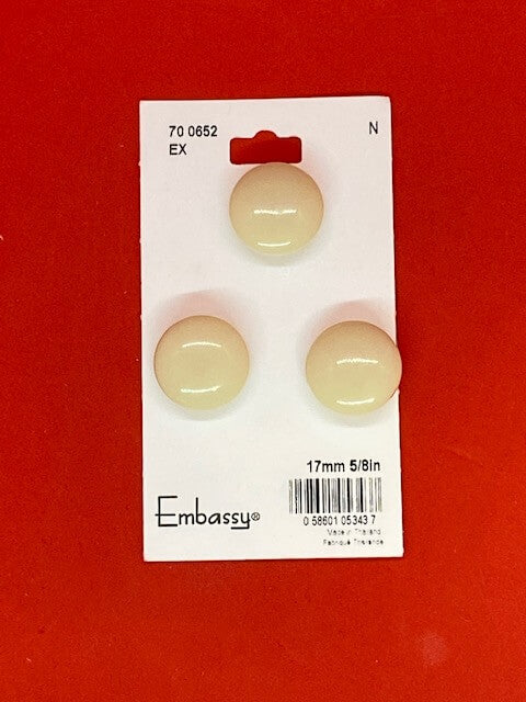 Boutons ivoire - 17mm