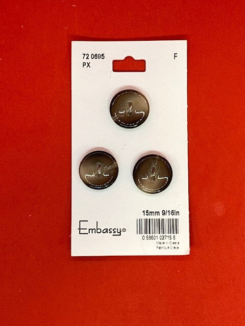Brown buttons - 11mm