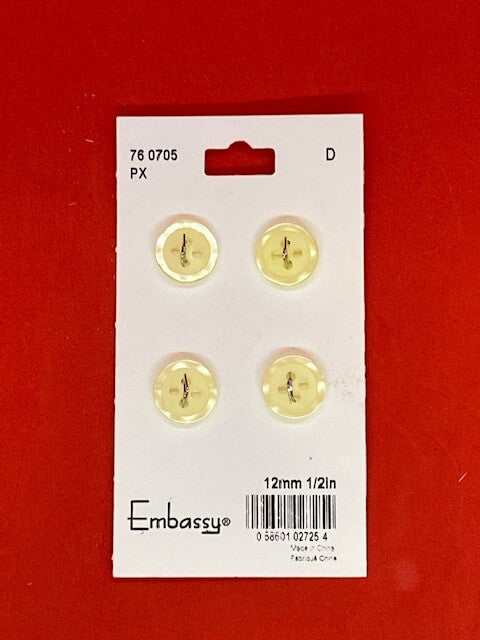 Yellow buttons - 12mm