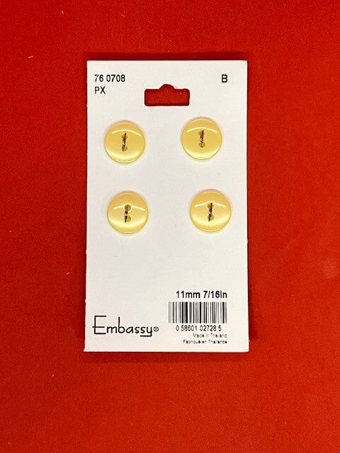 Yellow buttons - 11mm