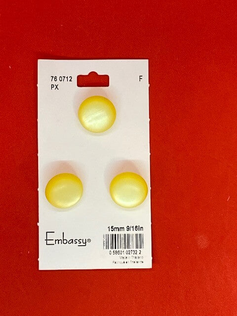 Boutons jaune - 15mm