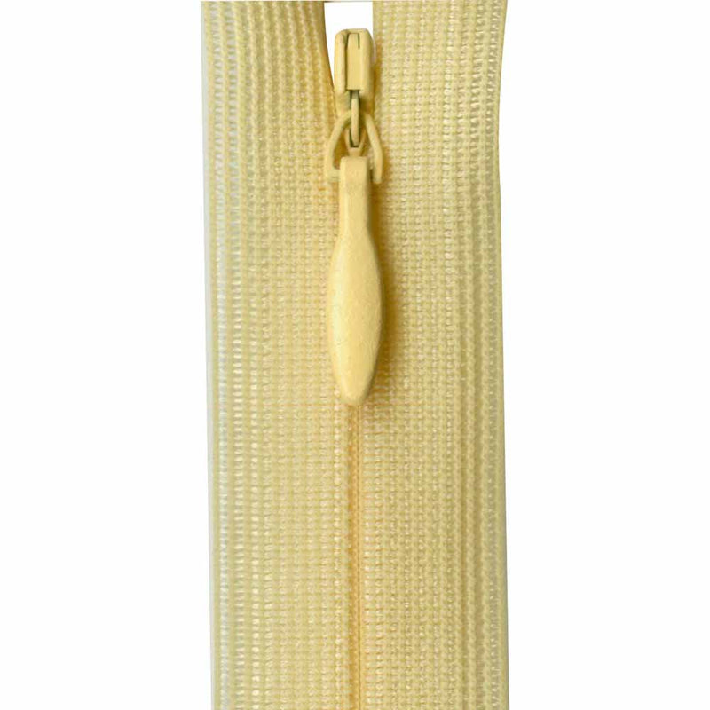 Invisible zipper butter yellow 20cm
