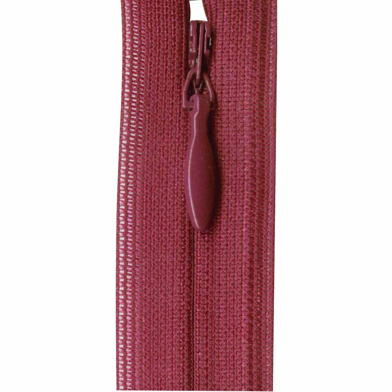 Invisible zipper plum 20 cm