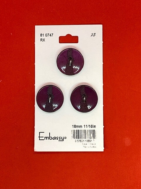 Purple buttons - 18mm