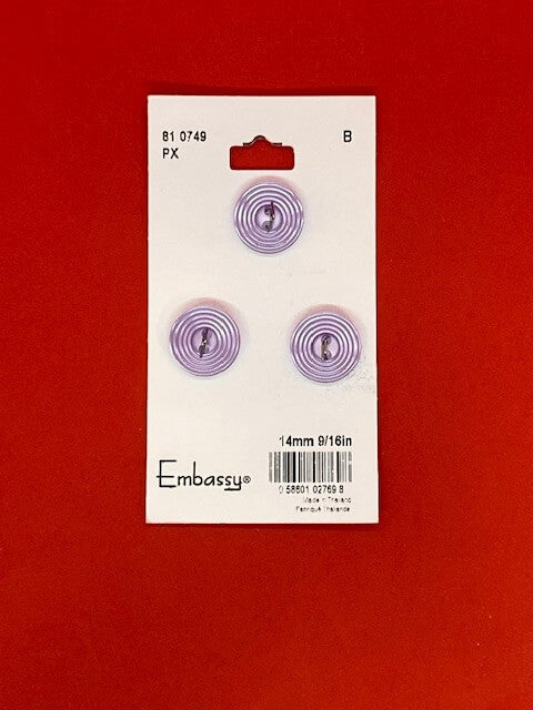 Purple buttons - 14mm