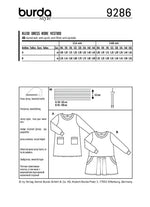 Burda 9286 - Robe t-shirt avec des poches & robe jupe froncée