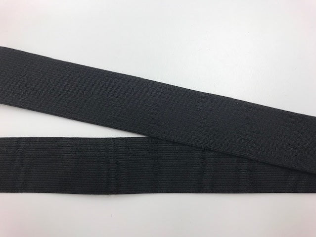 Élastique tricoté noir - 1 1/2po