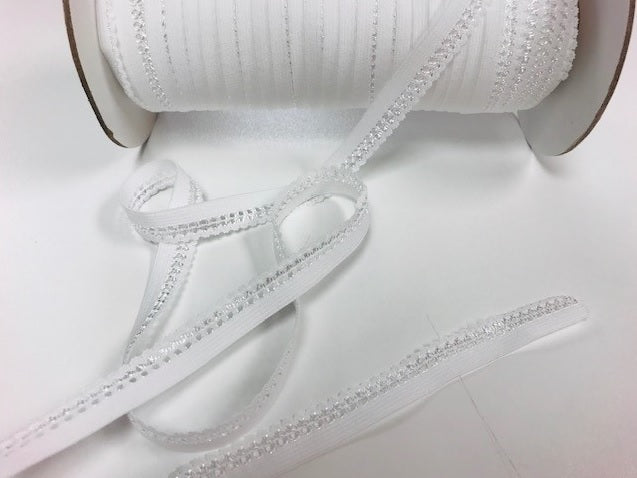 White lingerie elastic 10mm
