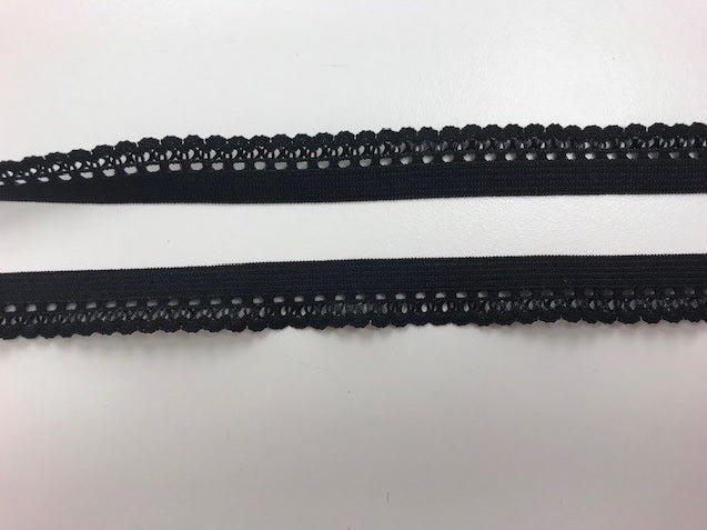 Black lingerie elastic 10mm