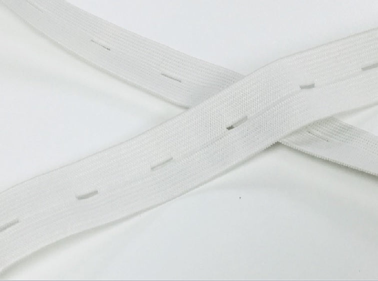 1 '' white buttonhole elastic