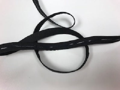 Black non-slip elastic - 1/2 ''