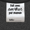 50 Labels <Fait avec amour par maman> 100mm