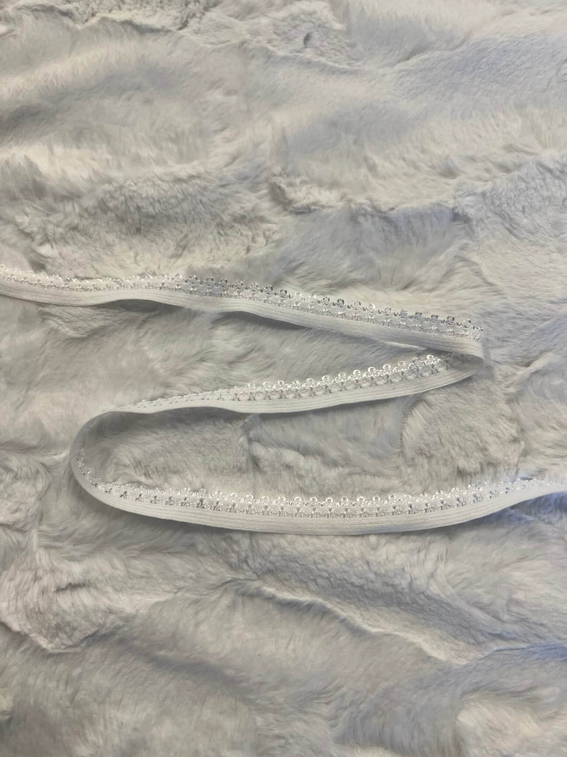 White picot elastic - 12mm