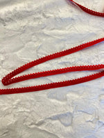 Elastic with red picot - 12mm