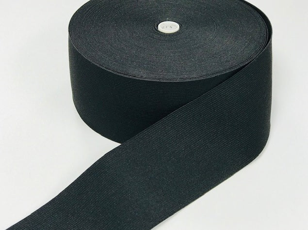 Élastique tricoté noir - 3po