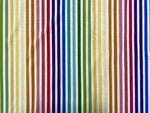 Cotton spandex jersey knit multicolored stripes