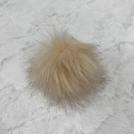 Marbled beige snap pompom
