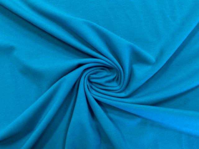 Plain Cotton spandex jersey Turquoise