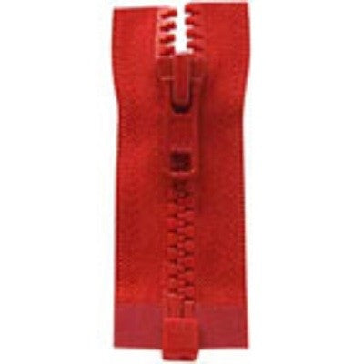Fermeture rouge vif vêtement de sport 55cm 22po - 1