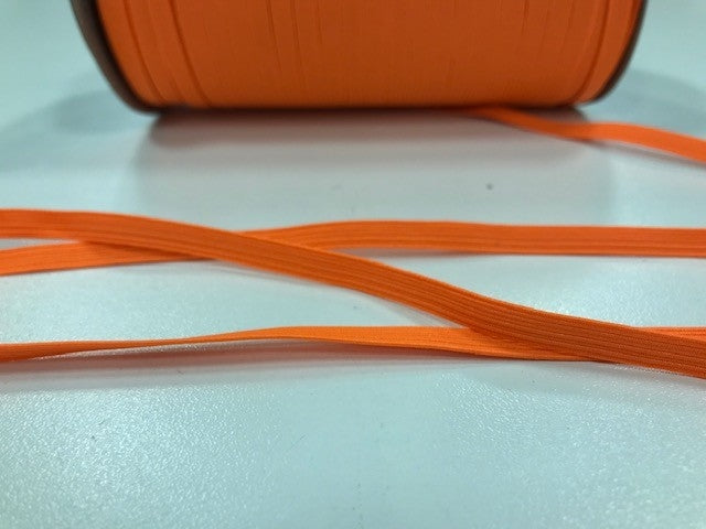 élastique tressé orange 1/4 po - 1